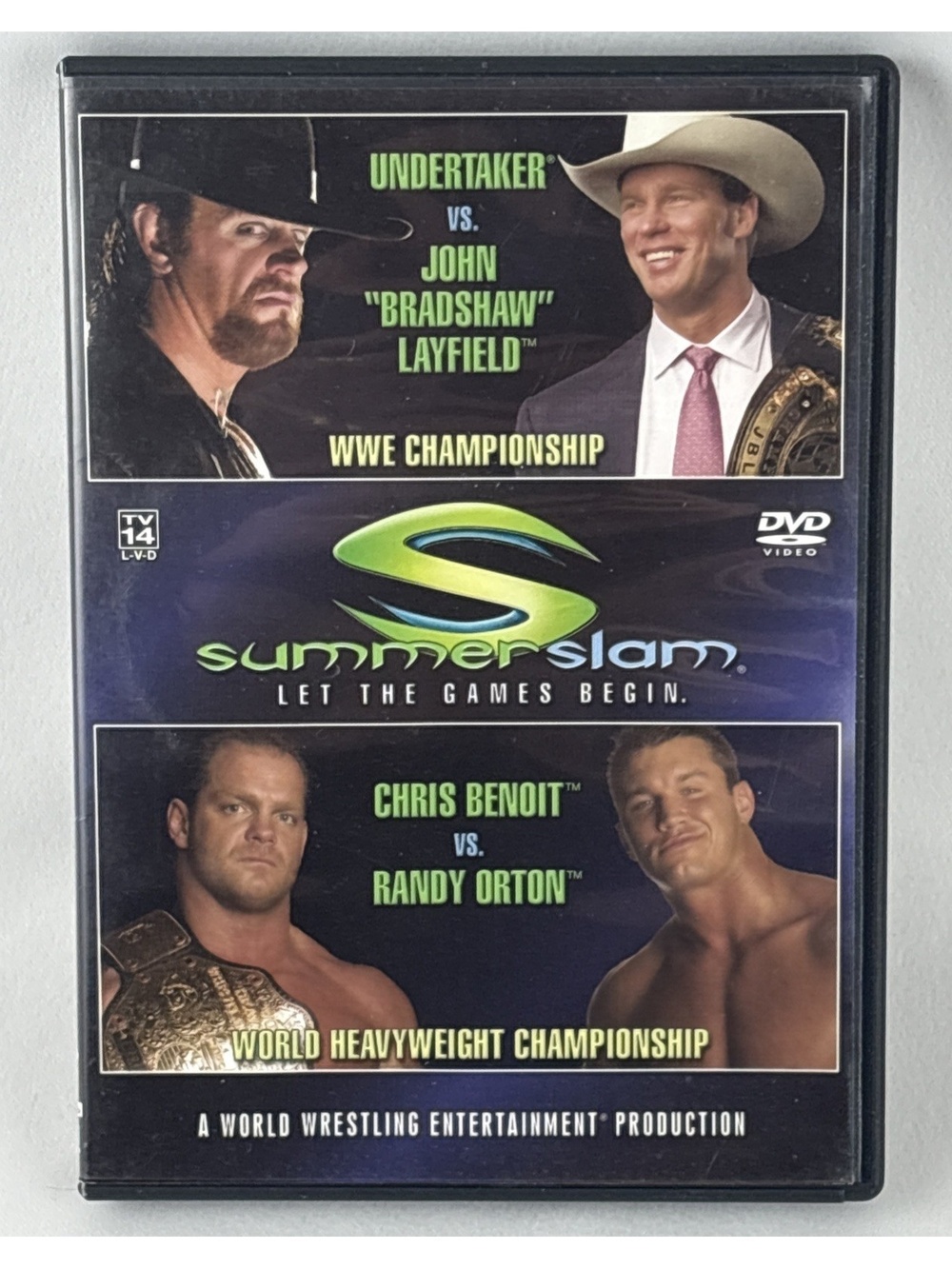 WWE Summer Slam Wrestling DVD 2004 Undertaker Chris Benoit Randy Orton Tested